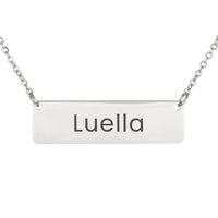 Load image into Gallery viewer, Luella Necklace – Personalized Name Chain - Custom Horizontal Bar Necklace for Women
