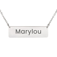 Load image into Gallery viewer, Marylou Necklace – Custom Name Horizontal Bar Necklace for Women
