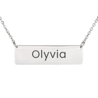 Load image into Gallery viewer, Olyvia Necklace – Personalized Name Chain - Custom Horizontal Bar Necklace for Women
