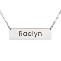 Load image into Gallery viewer, Raelyn Necklace – Personalized Name Chain - Custom Horizontal Bar Necklace for Women
