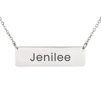 Load image into Gallery viewer, Jenilee Necklace – Custom Name Horizontal Bar Necklace for Women
