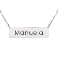 Load image into Gallery viewer, Manuela Necklace – Custom Name Horizontal Bar Necklace for Women
