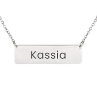 Load image into Gallery viewer, Kassia Necklace – Personalized Name Chain - Custom Horizontal Bar Necklace for Women
