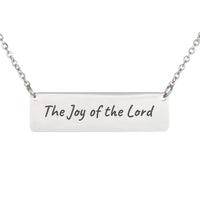 Load image into Gallery viewer, The Joy of the Lord Necklace, Bible Scripture Jewelry Nehemiah 8_10 - Christmas Gift
