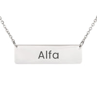 Load image into Gallery viewer, Alfa Necklace – Custom Name Horizontal Bar Necklace for Women
