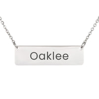 Load image into Gallery viewer, Oaklee Necklace – Personalized Name Chain - Custom Horizontal Bar Necklace for Women

