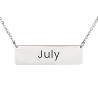 Load image into Gallery viewer, July Necklace – Custom Name Horizontal Bar Necklace for Women
