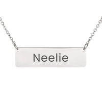 Load image into Gallery viewer, Neelie Necklace – Personalized Name Chain - Custom Horizontal Bar Necklace for Women
