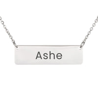 Load image into Gallery viewer, Ashe Necklace – Custom Name Horizontal Bar Necklace for Women
