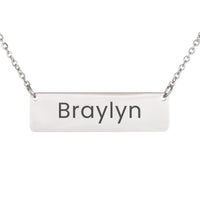 Load image into Gallery viewer, Braylyn Necklace – Custom Name Horizontal Bar Necklace for Women

