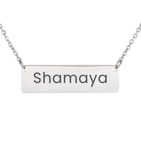 Load image into Gallery viewer, Shamaya Necklace – Custom Name Horizontal Bar Necklace for Women
