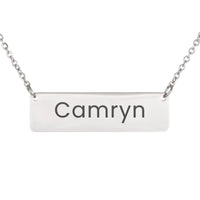 Load image into Gallery viewer, Camryn Necklace – Custom Name Horizontal Bar Necklace for Women
