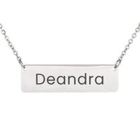 Load image into Gallery viewer, Deandra Necklace – Custom Name Horizontal Bar Necklace for Women
