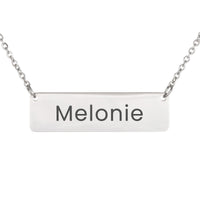 Load image into Gallery viewer, Melonie Necklace – Custom Name Horizontal Bar Necklace for Women
