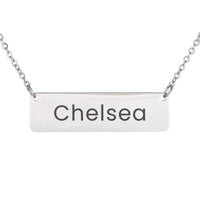 Load image into Gallery viewer, Chelsea Necklace – Custom Name Horizontal Bar Necklace for Women
