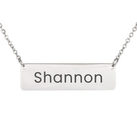 Load image into Gallery viewer, Shannon Necklace – Custom Name Horizontal Bar Necklace for Women
