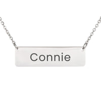 Load image into Gallery viewer, Connie Necklace – Personalized Name Chain - Custom Horizontal Bar Necklace for Women
