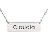 Load image into Gallery viewer, Claudia Necklace – Custom Name Horizontal Bar Necklace for Women
