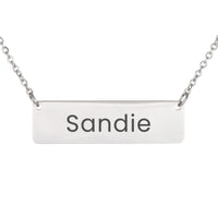 Load image into Gallery viewer, Sandie Necklace – Personalized Name Chain - Custom Horizontal Bar Necklace for Women

