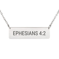 Load image into Gallery viewer, Ephesians 4:2 Necklace - Love Bible Verse Pendant for Her
