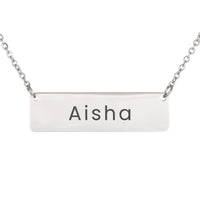 Load image into Gallery viewer, Aisha Necklace – Personalized Horizontal Bar Necklace for Women

