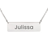 Load image into Gallery viewer, Julissa Necklace – Custom Name Horizontal Bar Necklace for Women
