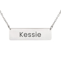 Load image into Gallery viewer, Kessie Necklace – Personalized Name Chain - Custom Horizontal Bar Necklace for Women
