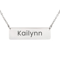 Load image into Gallery viewer, Kailynn Necklace – Custom Name Horizontal Bar Necklace for Women
