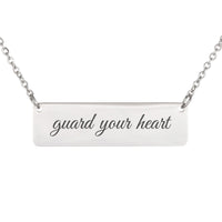 Load image into Gallery viewer, Guard Your Heart Necklace - Proverbs 4_23 Wisdom Bible Scripture Jewelry, Teacher Gift

