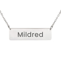 Load image into Gallery viewer, Mildred Necklace – Custom Name Horizontal Bar Necklace for Women
