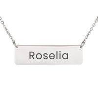 Load image into Gallery viewer, Roselia Necklace – Custom Name Horizontal Bar Necklace for Women
