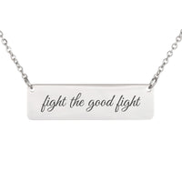 Load image into Gallery viewer, Fight the Good Fight Necklace, 1 Timothy 6:12 Faith Bible Gift for Women
