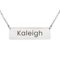 Load image into Gallery viewer, Kaleigh Necklace – Custom Name Horizontal Bar Necklace for Women
