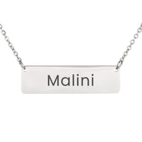 Load image into Gallery viewer, Malini Necklace – Personalized Name Chain - Custom Horizontal Bar Necklace for Women
