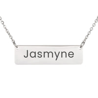 Load image into Gallery viewer, Jasmyne Necklace – Custom Name Horizontal Bar Necklace for Women
