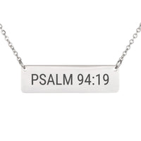 Load image into Gallery viewer, Psalm 94:19 Necklace - Remembrance Gift, Comfort Scripture Pendant

