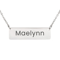 Load image into Gallery viewer, Maelynn Necklace – Custom Name Horizontal Bar Necklace for Women
