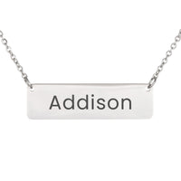 Load image into Gallery viewer, Addison Necklace – Custom Name Horizontal Bar Necklace for Women
