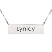 Load image into Gallery viewer, Lynley Necklace – Personalized Name Chain - Custom Horizontal Bar Necklace for Women
