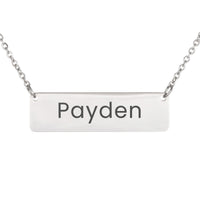 Load image into Gallery viewer, Payden Necklace – Personalized Name Chain - Custom Horizontal Bar Necklace for Women
