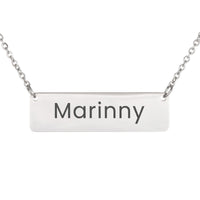 Load image into Gallery viewer, Marinny Necklace – Custom Name Horizontal Bar Necklace for Women
