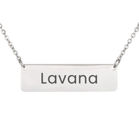 Load image into Gallery viewer, Lavana Necklace – Personalized Name Chain - Custom Horizontal Bar Necklace for Women
