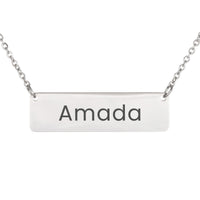 Load image into Gallery viewer, Amada Necklace – Personalized Horizontal Bar Necklace for Women
