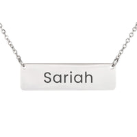 Load image into Gallery viewer, Sariah Necklace – Personalized Name Chain - Custom Horizontal Bar Necklace for Women
