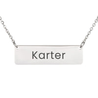 Load image into Gallery viewer, Karter Necklace – Personalized Name Chain - Custom Horizontal Bar Necklace for Women
