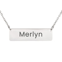 Load image into Gallery viewer, Merlyn Necklace – Personalized Name Chain - Custom Horizontal Bar Necklace for Women
