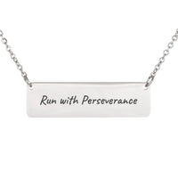 Load image into Gallery viewer, Run with Perseverance Necklace - Hebrews 12:1, Dainty Bible Scripture Pendant for Daughter
