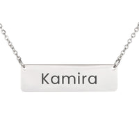 Load image into Gallery viewer, Kamira Necklace – Personalized Name Chain - Custom Horizontal Bar Necklace for Women
