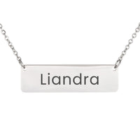 Load image into Gallery viewer, Liandra Necklace – Custom Name Horizontal Bar Necklace for Women
