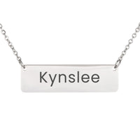Load image into Gallery viewer, Kynslee Necklace – Custom Name Horizontal Bar Necklace for Women
